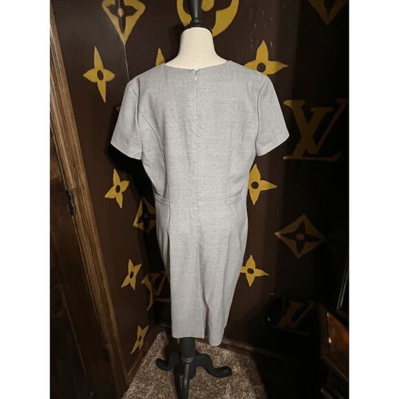 NWT Hugo Boss Virgin Wool DESHINA Work Dress, Office Dress, Short Sleeve Sheath - Picture 2 of 5